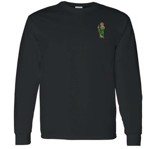 San Judas Tadeo Embroidered Black Sweatshirt